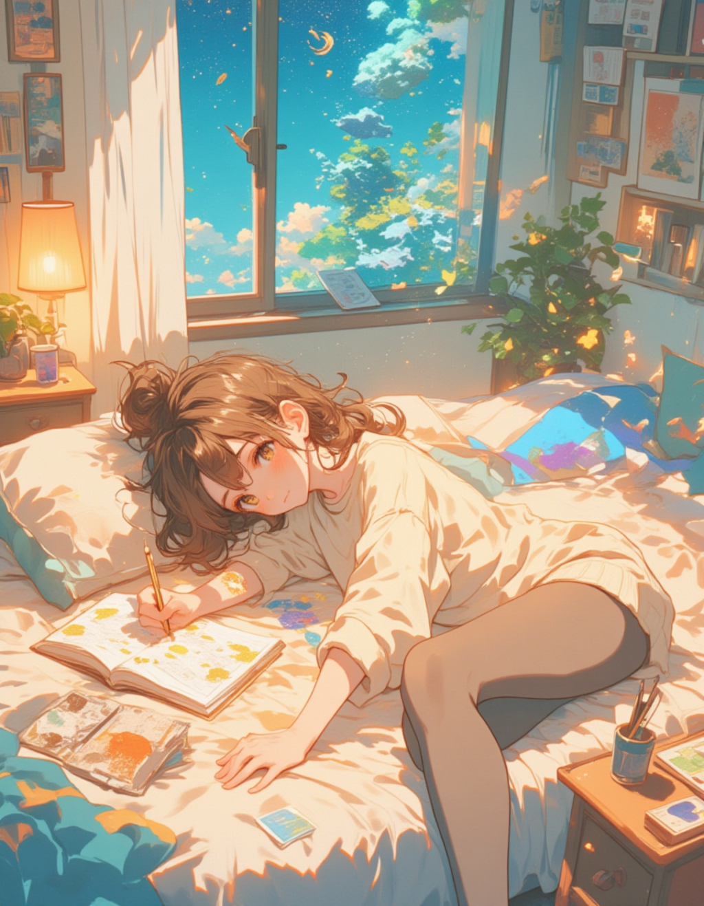 ベッドの上で紡ぐ空想のスケッチ