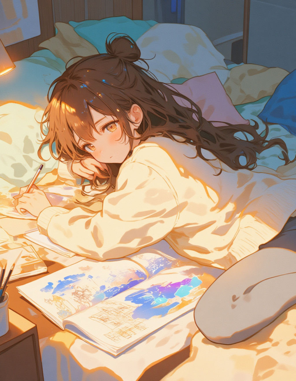 ベッドの上で紡ぐ空想のスケッチ