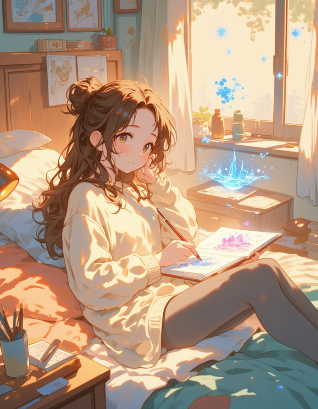 ベッドの上で紡ぐ空想のスケッチ