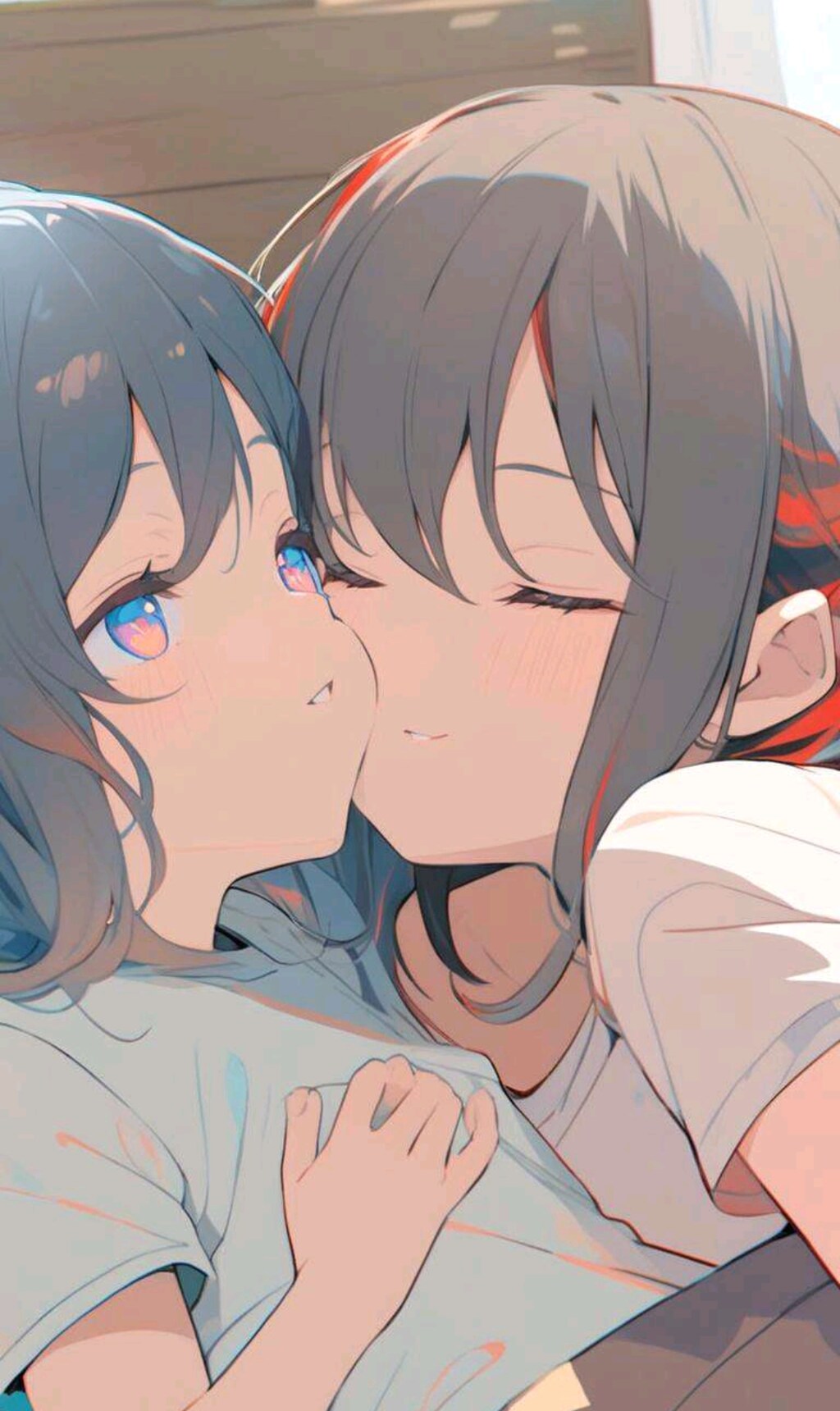 とても仲の良い小さな女の子たち