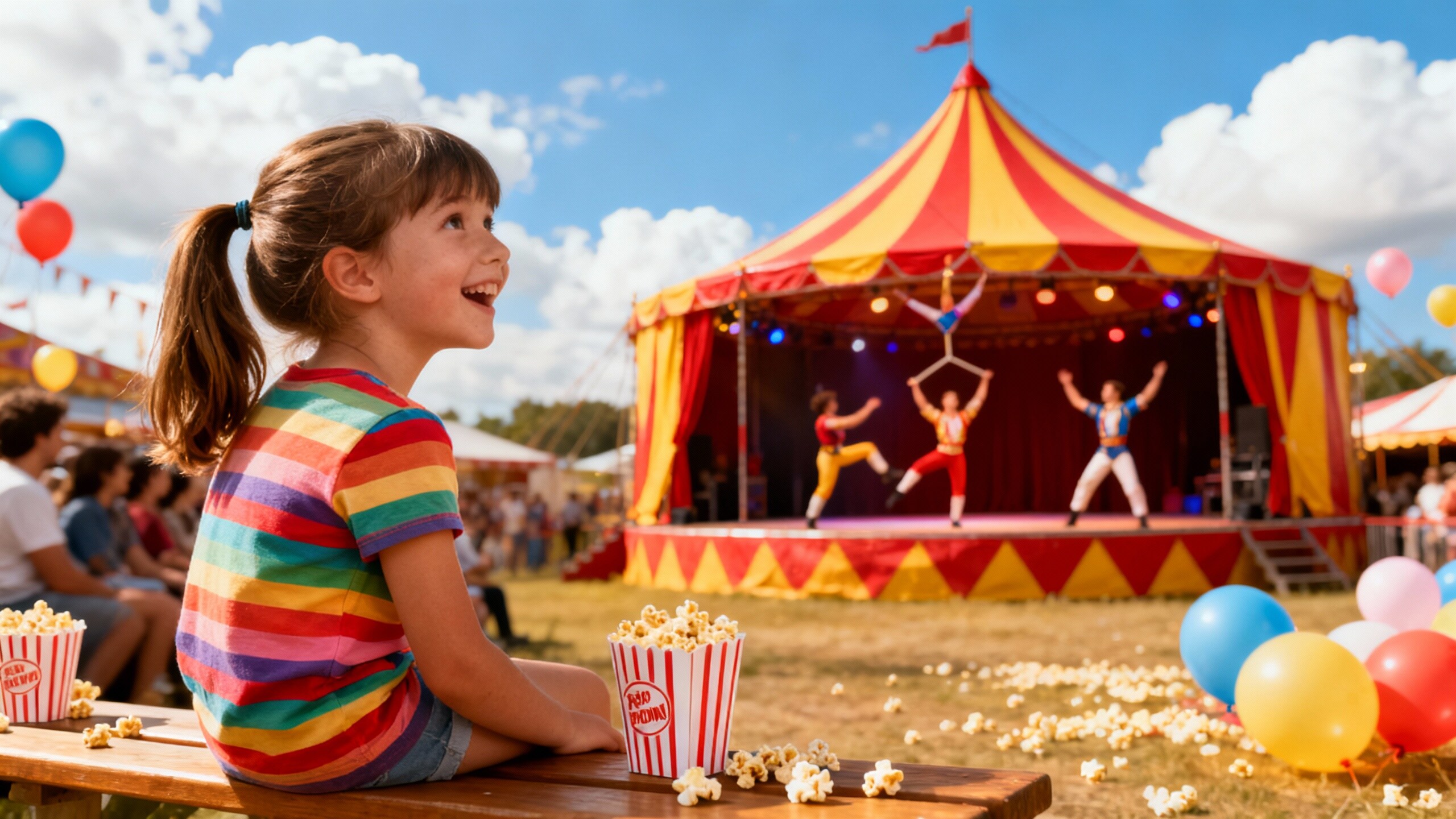 サーカスを楽しむ娘 | の人気AIイラスト・グラビア