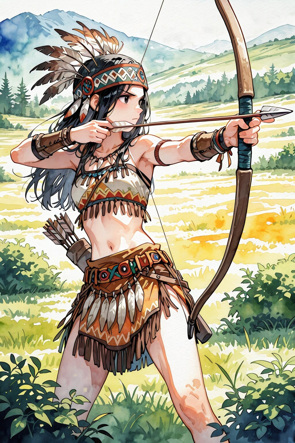 大草原の空の下１１ | の人気AIイラスト・グラビア