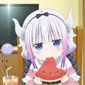 小林さんちのメイドラゴン　カンナ　🐲　スイカ 🍉 2枚目