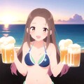一昔前のビールのポスター風😅 2枚目