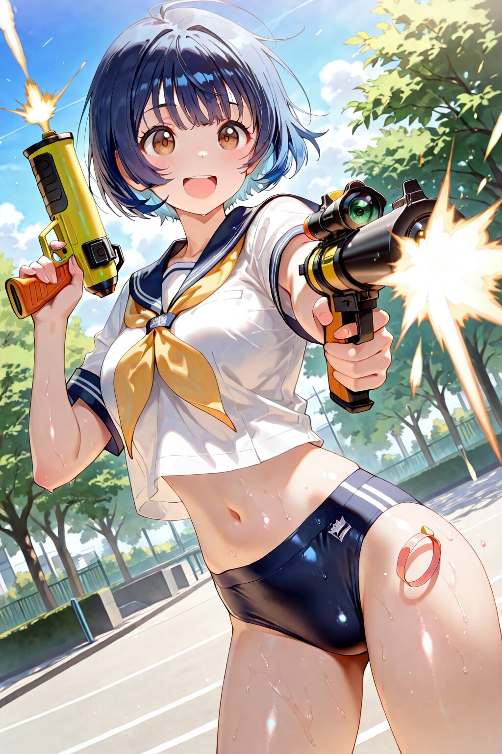 BONSAIさんと輪ゴム鉄砲