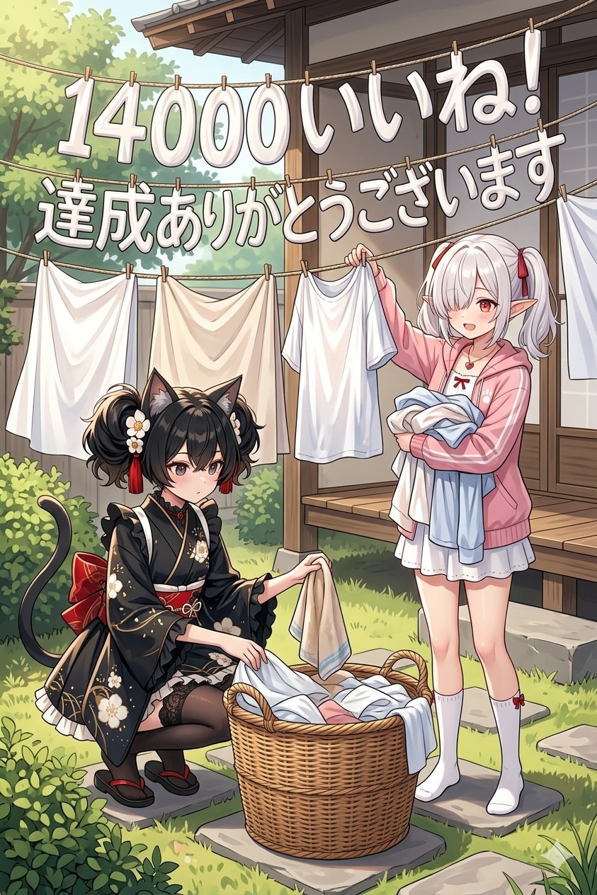14000いいね！達成ありがとうございます | の人気AIイラスト・グラビア