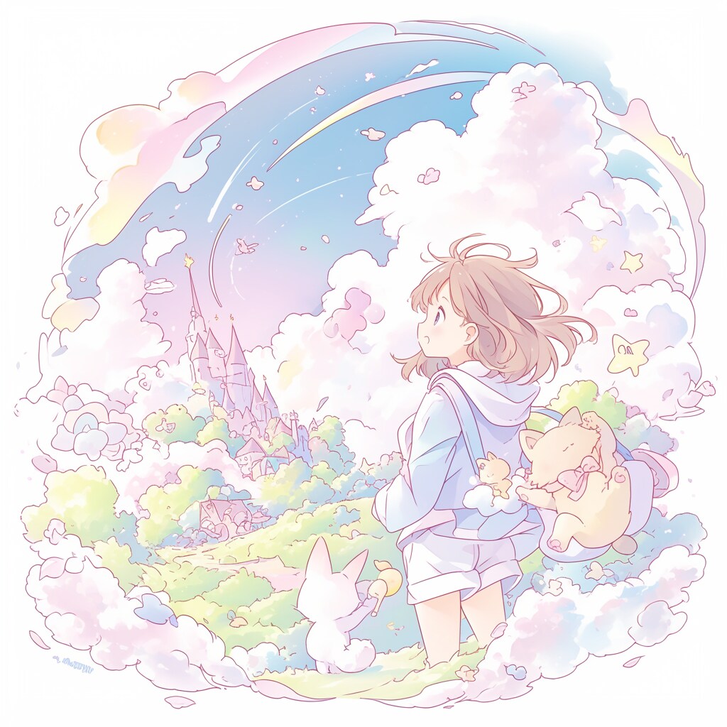 動物と女の子 animals and a girl