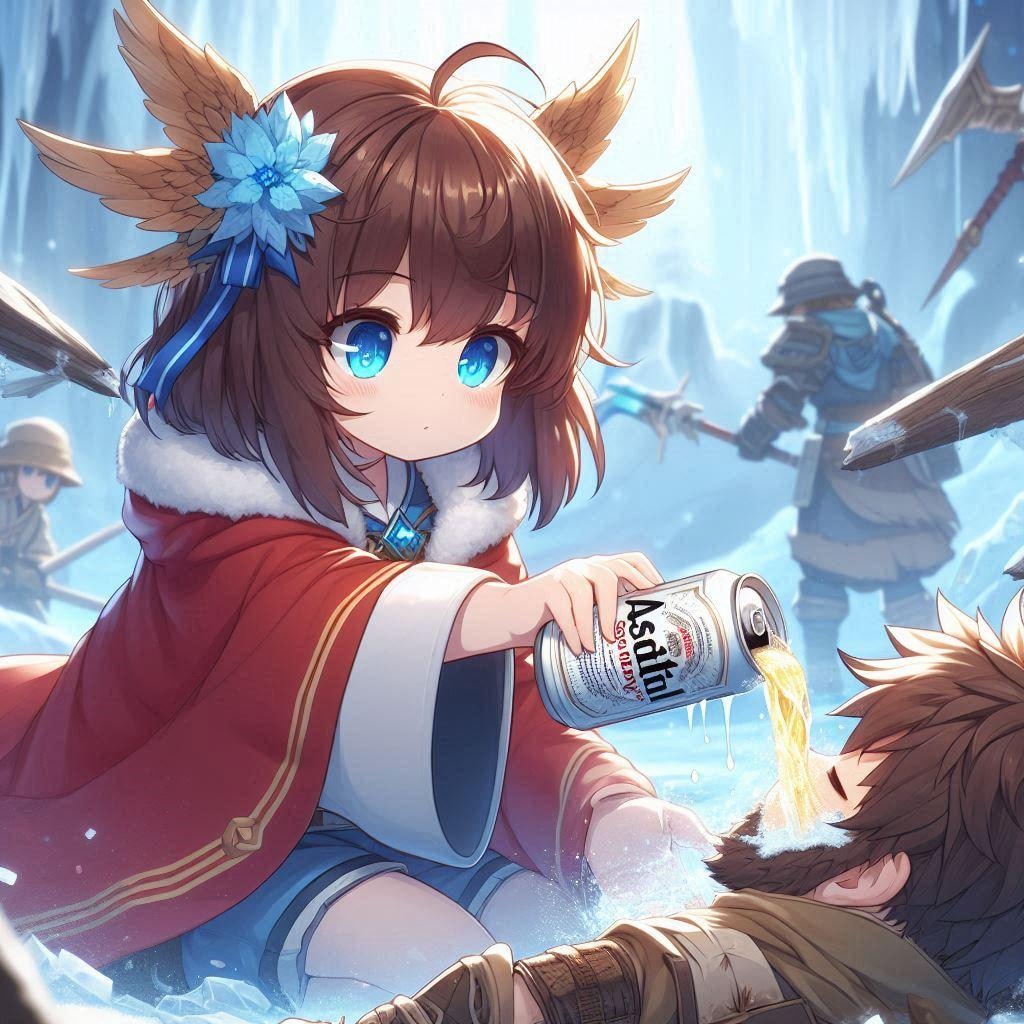 ビールヒールを唱えたヒーラーの小さな女の子