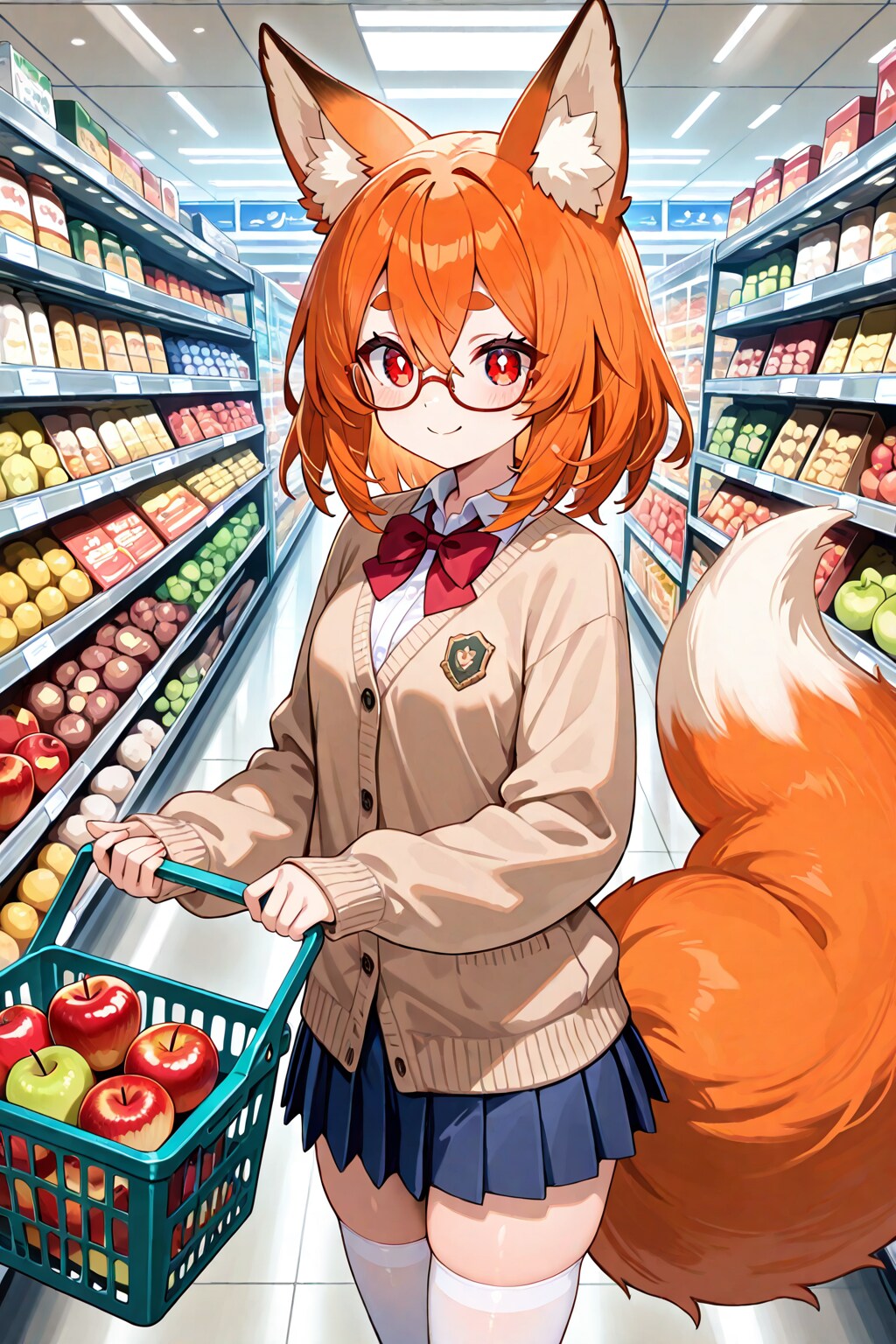 スーパーで買い物する稲守あやかちゃん