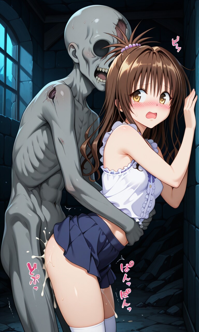 美柑×ゾンビ 立ちバックで中出し