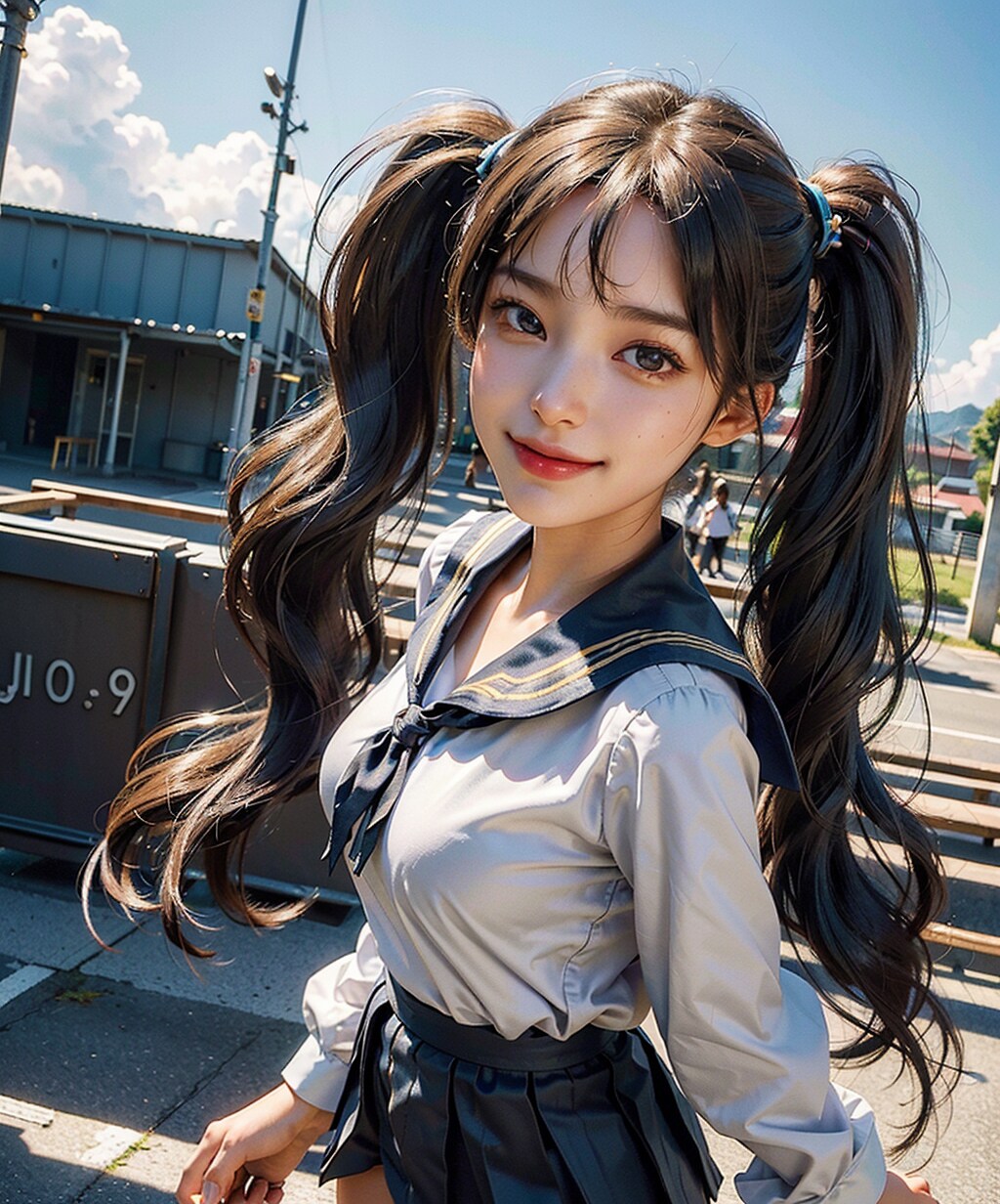 ３　She is very pretty and eye catching.