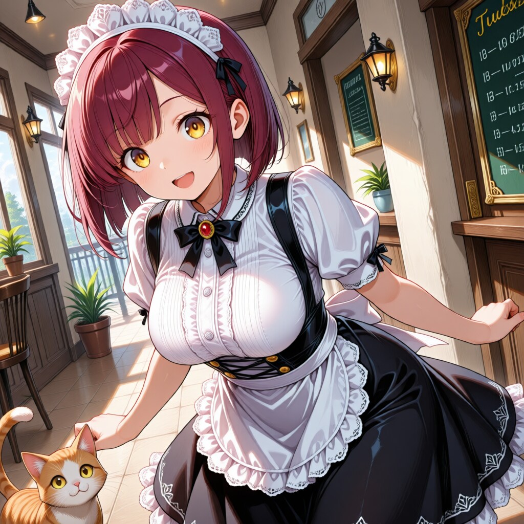 おはようございます（挨拶メイドの芽衣ちゃん）
