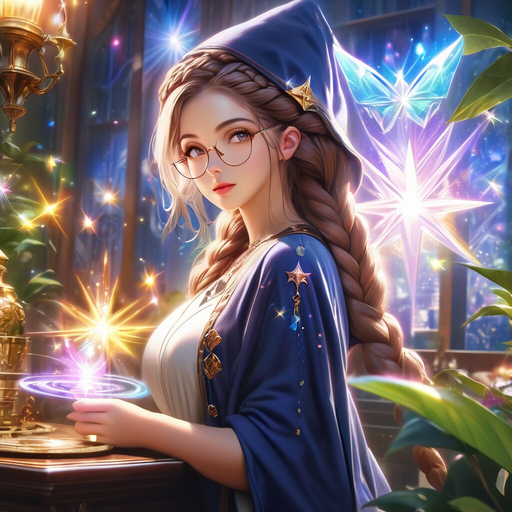 三つ編み眼鏡魔法使いさんの光魔法実験