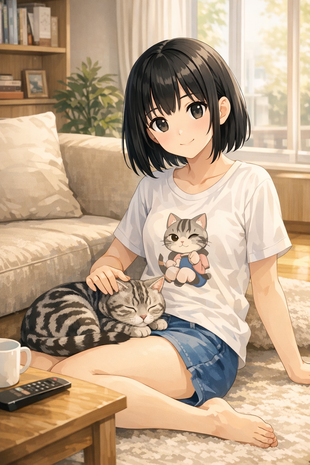 アメショと女の子