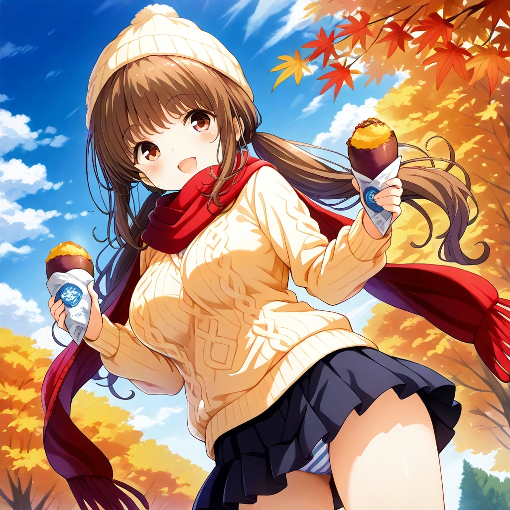 秋の日焼き芋!?柚子&夏海