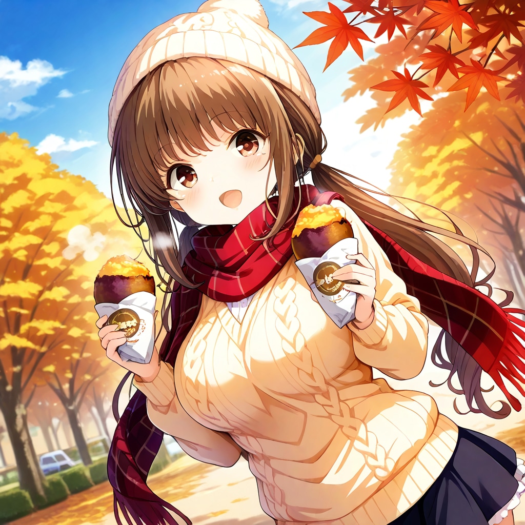 秋の日焼き芋!?柚子&夏海