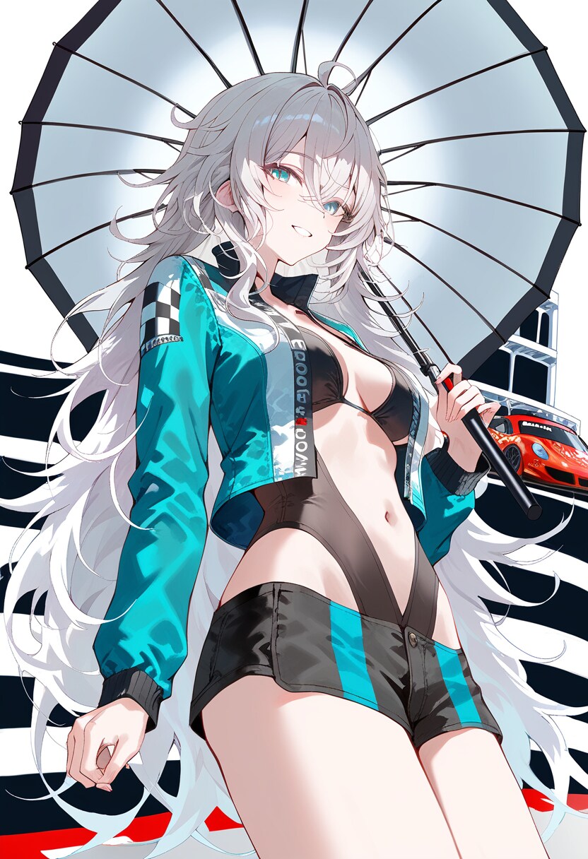 レースクイーンスタイルの美少女