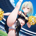 若葉睦が立ち開脚をして、色んなパンツを露出する。 6枚目