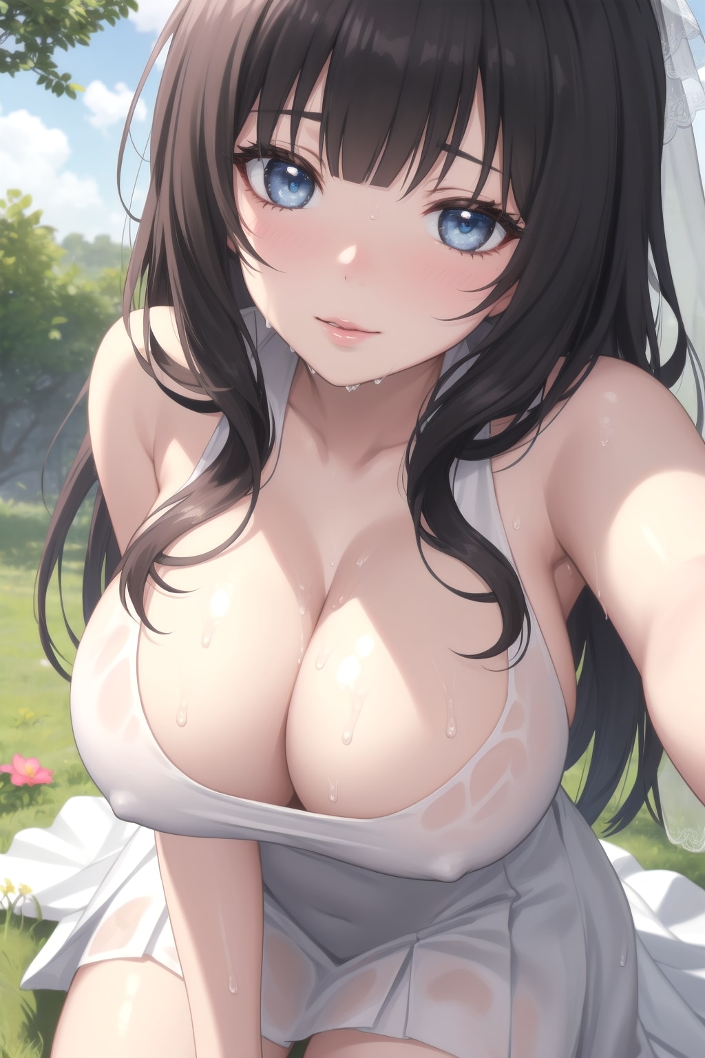 真夏のウェディングドレスは暑いんですよ♡