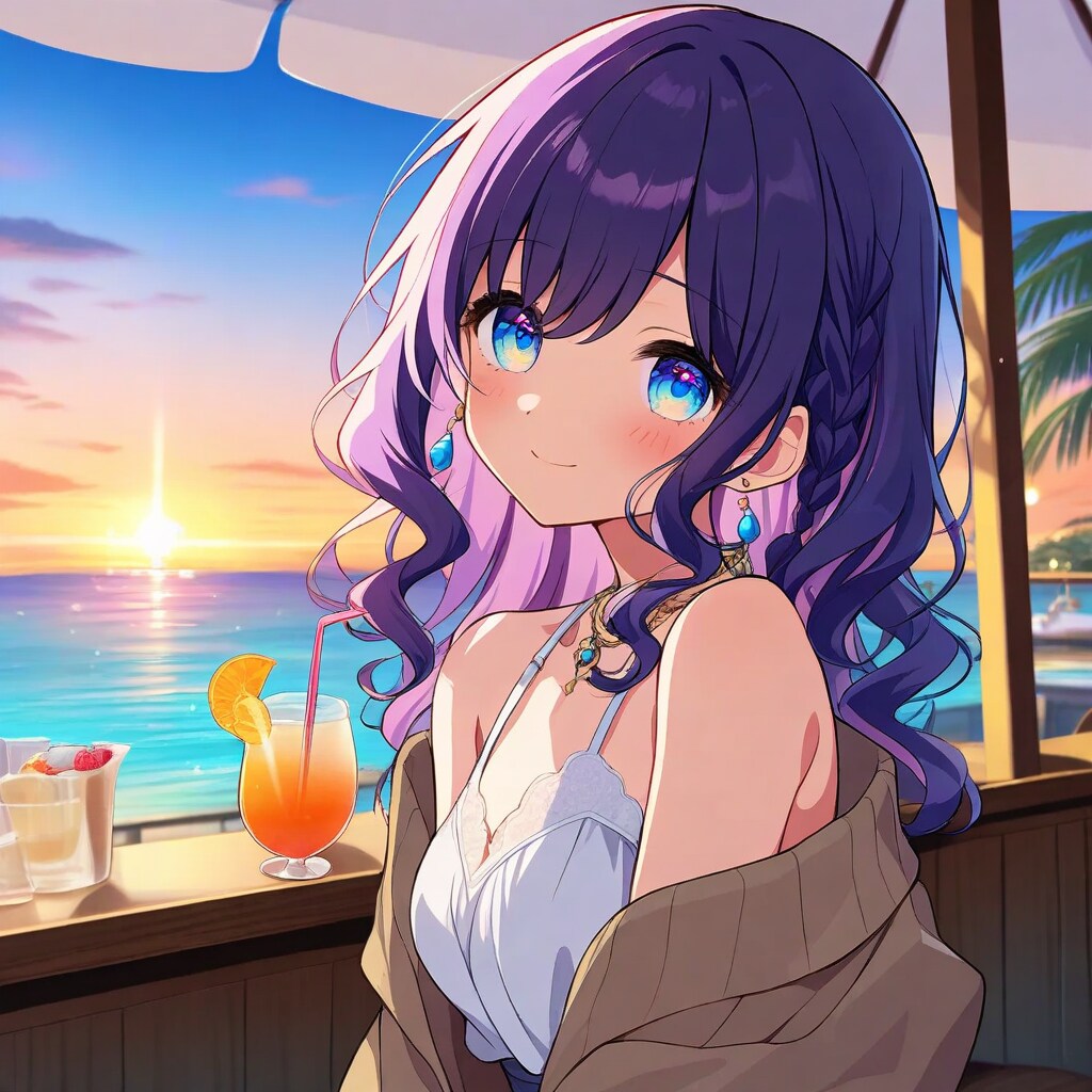 海沿いのカフェテラス | の人気AIイラスト・グラビア