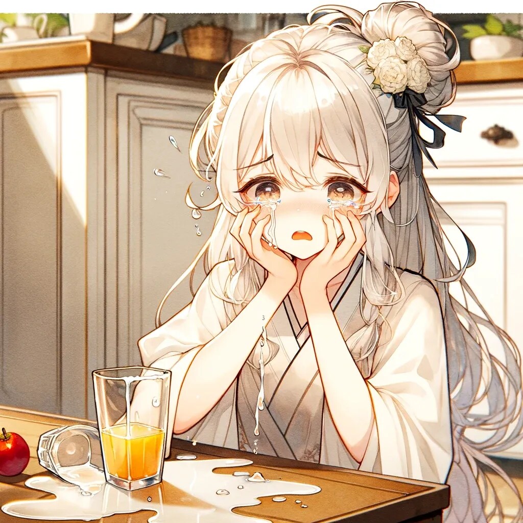 こぼしちゃった…