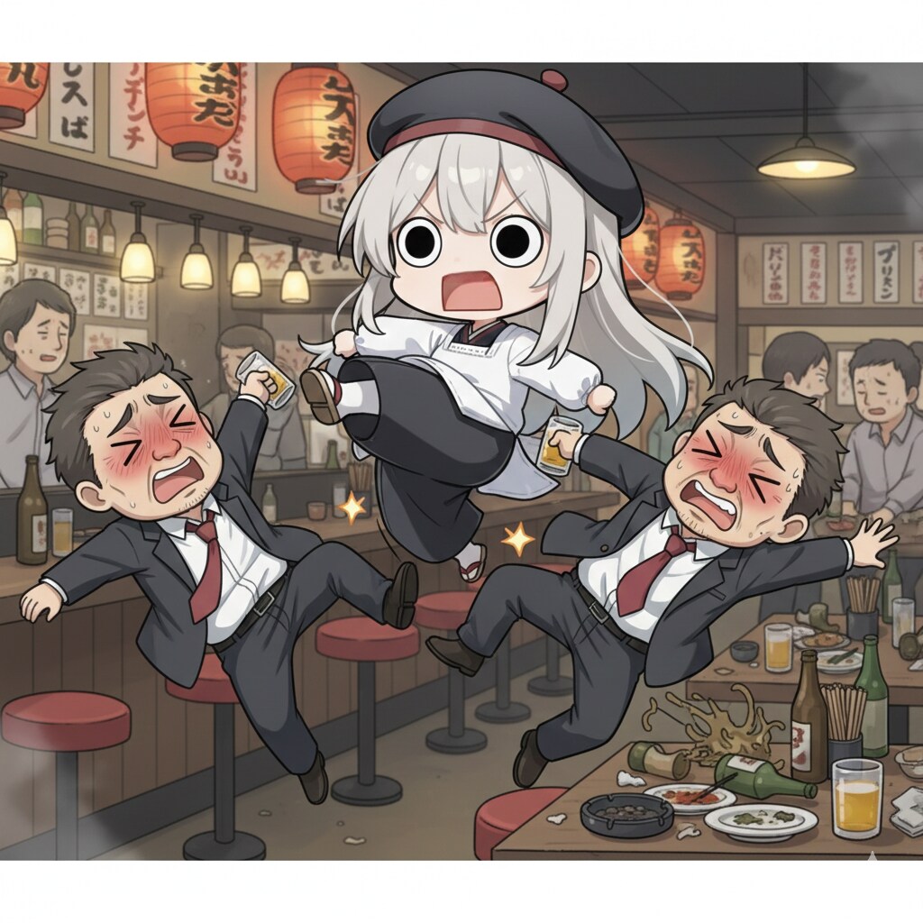 居酒屋の宜しくない酔っ払い共をやってしまいよったえらいこっちゃ嬢