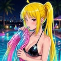 ナイトプールで遊ぶ準備 2枚目