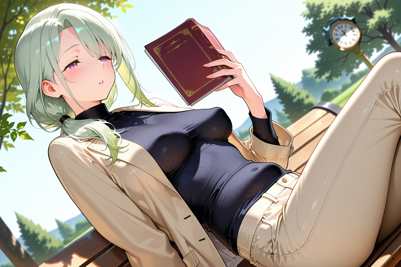 公園で読書