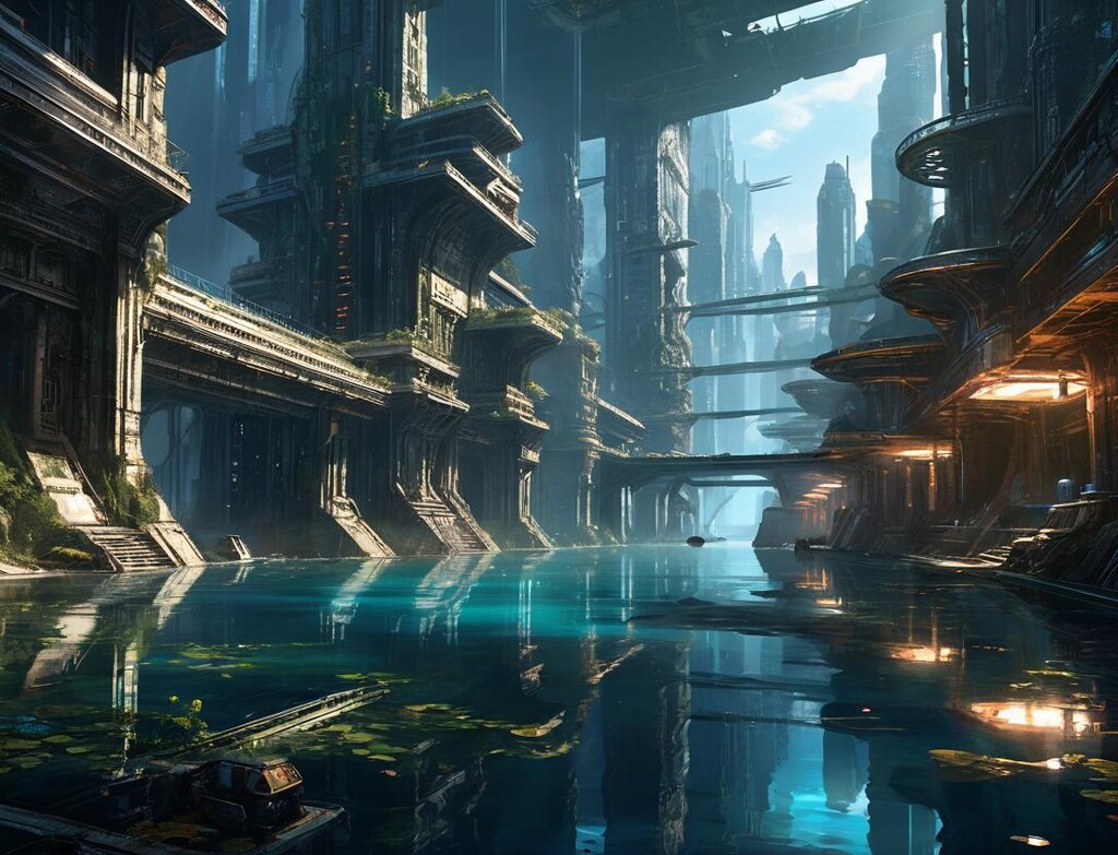 水没した巨大都市