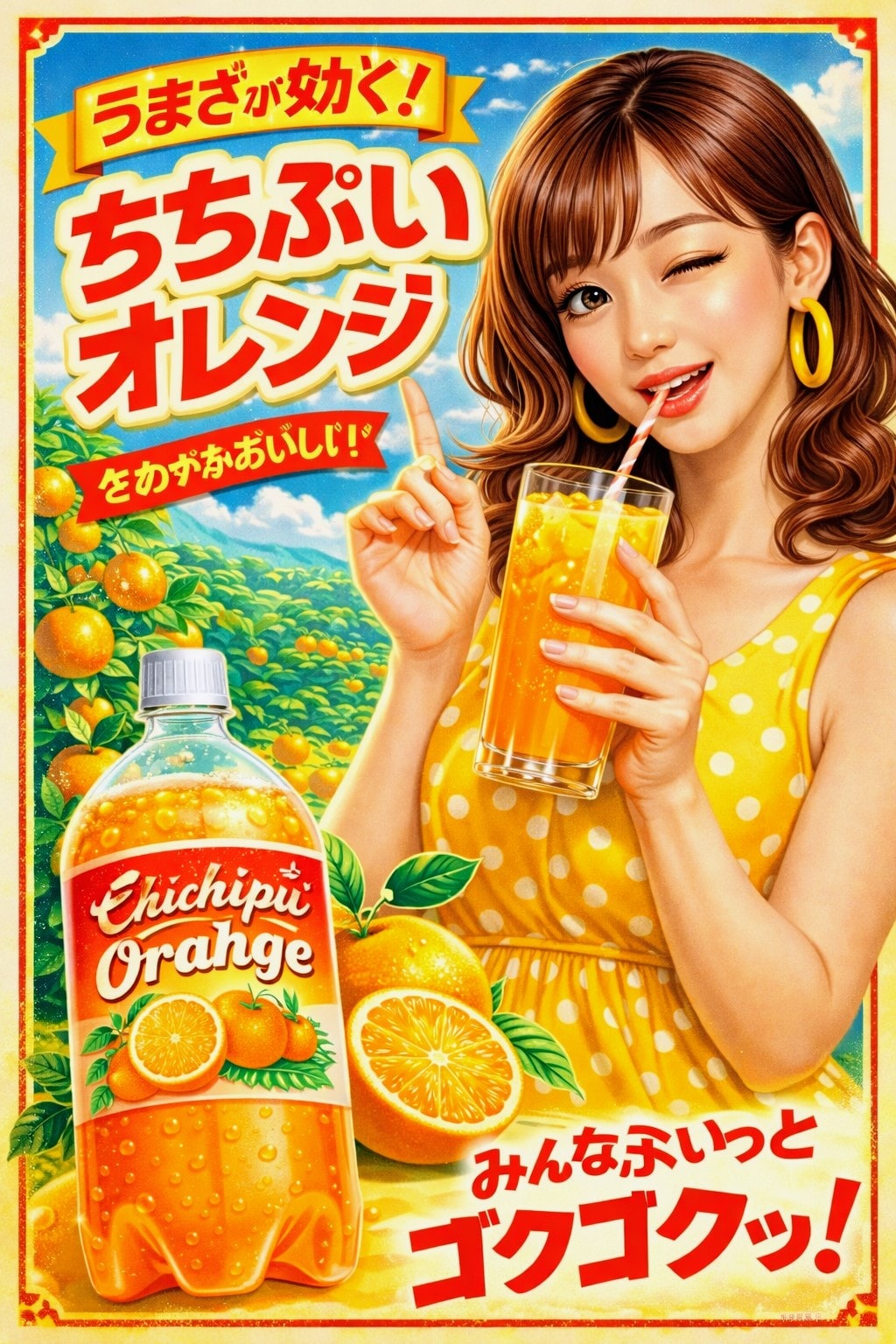 新発売！ちちぷいオレンジジュース🥤 | の人気AIイラスト・グラビア