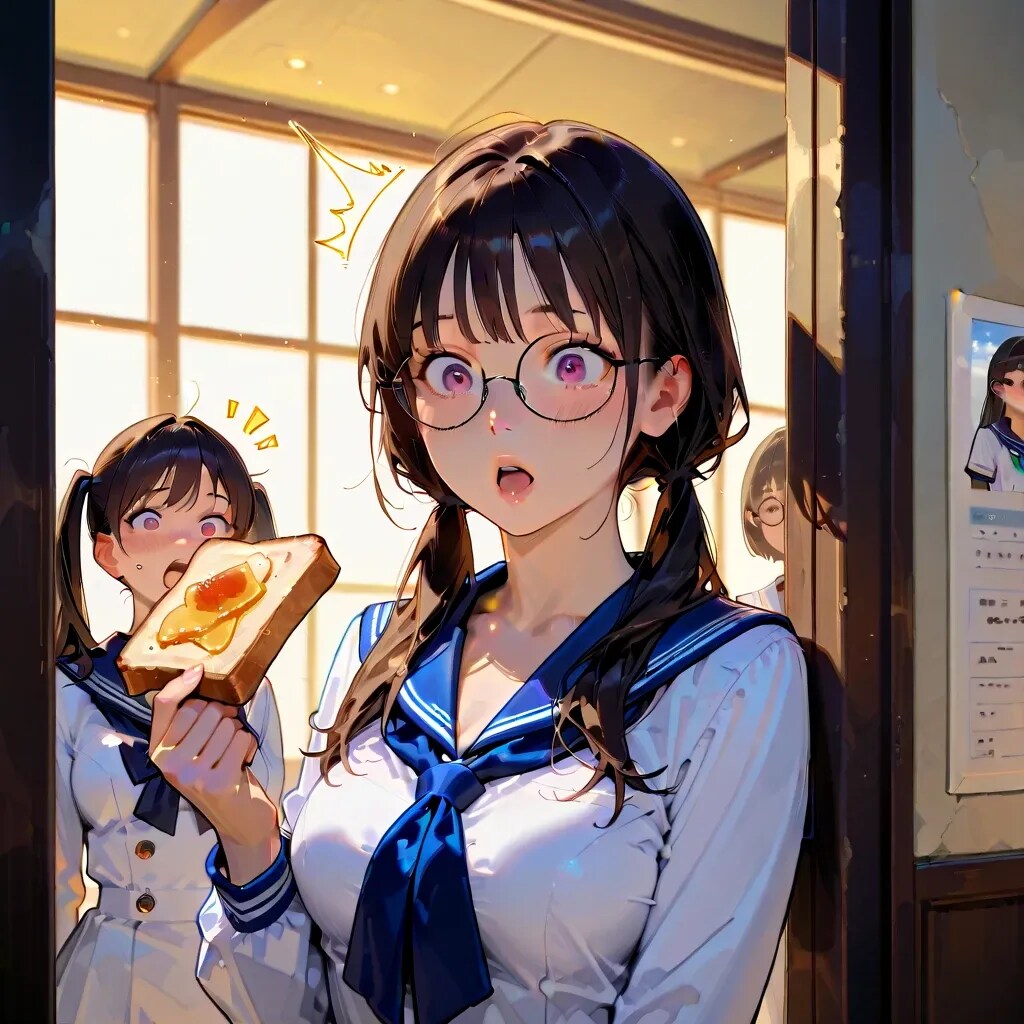 眼鏡ドジっ娘が実は...
