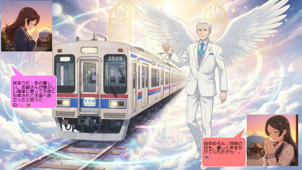 咲良うた、寺院の前で先輩の冥福を祈る