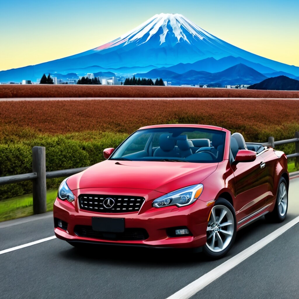 新車でドライブ