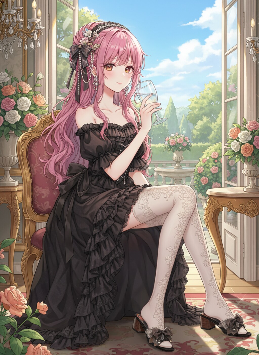 薇庭に酔う瑠璃