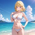 白ビキニ少女 2枚目