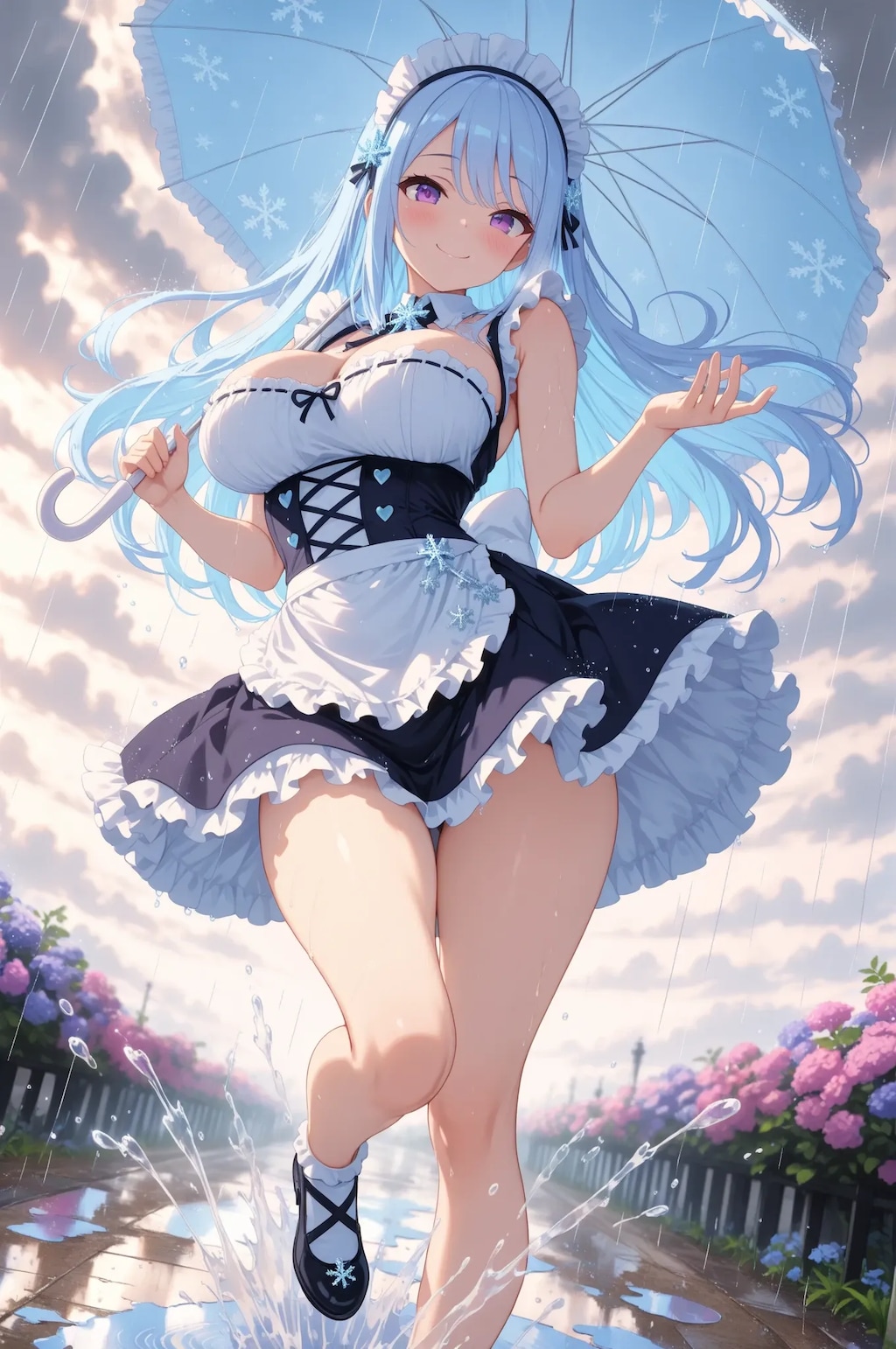 雨でもキュートなスーパーメイド💓