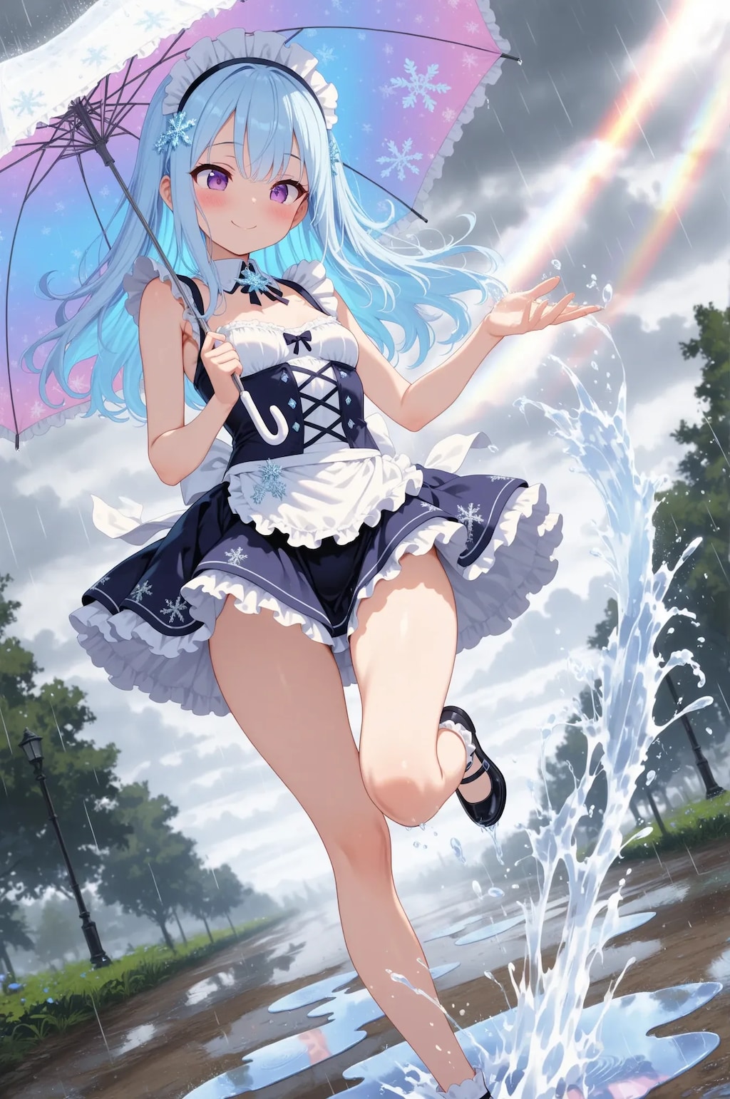 雨でもキュートなスーパーメイド💓