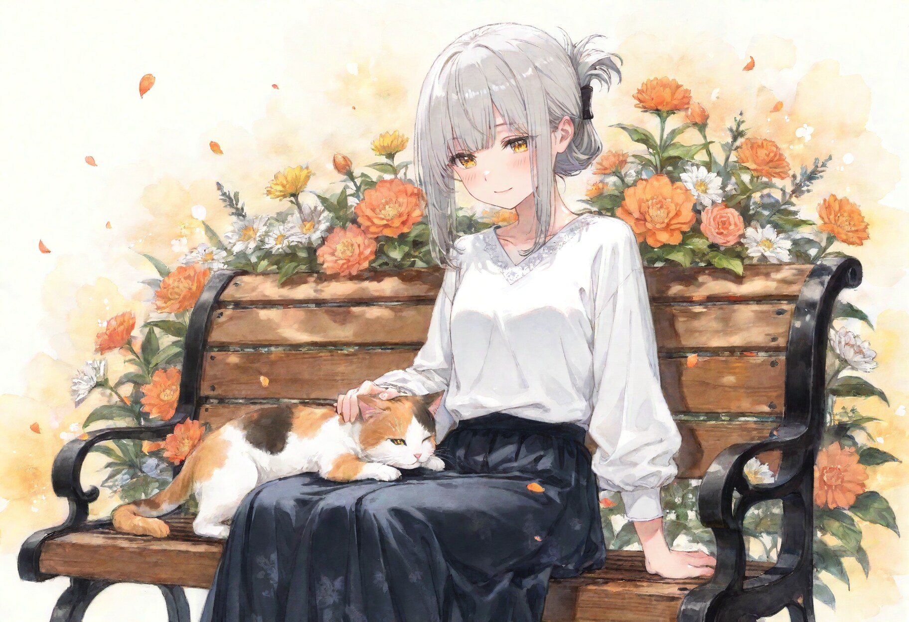 看板娘　flowers | の人気AIイラスト・グラビア