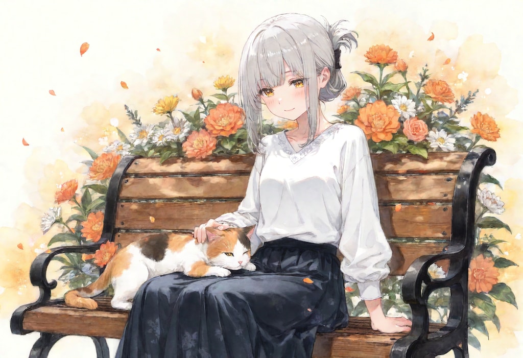 看板娘　flowers