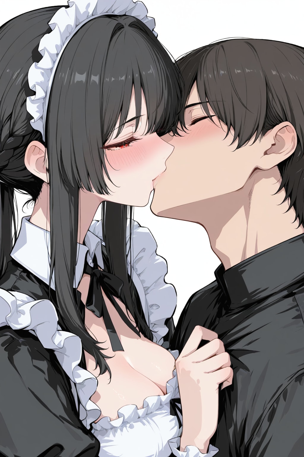 メイドとの甘いキス