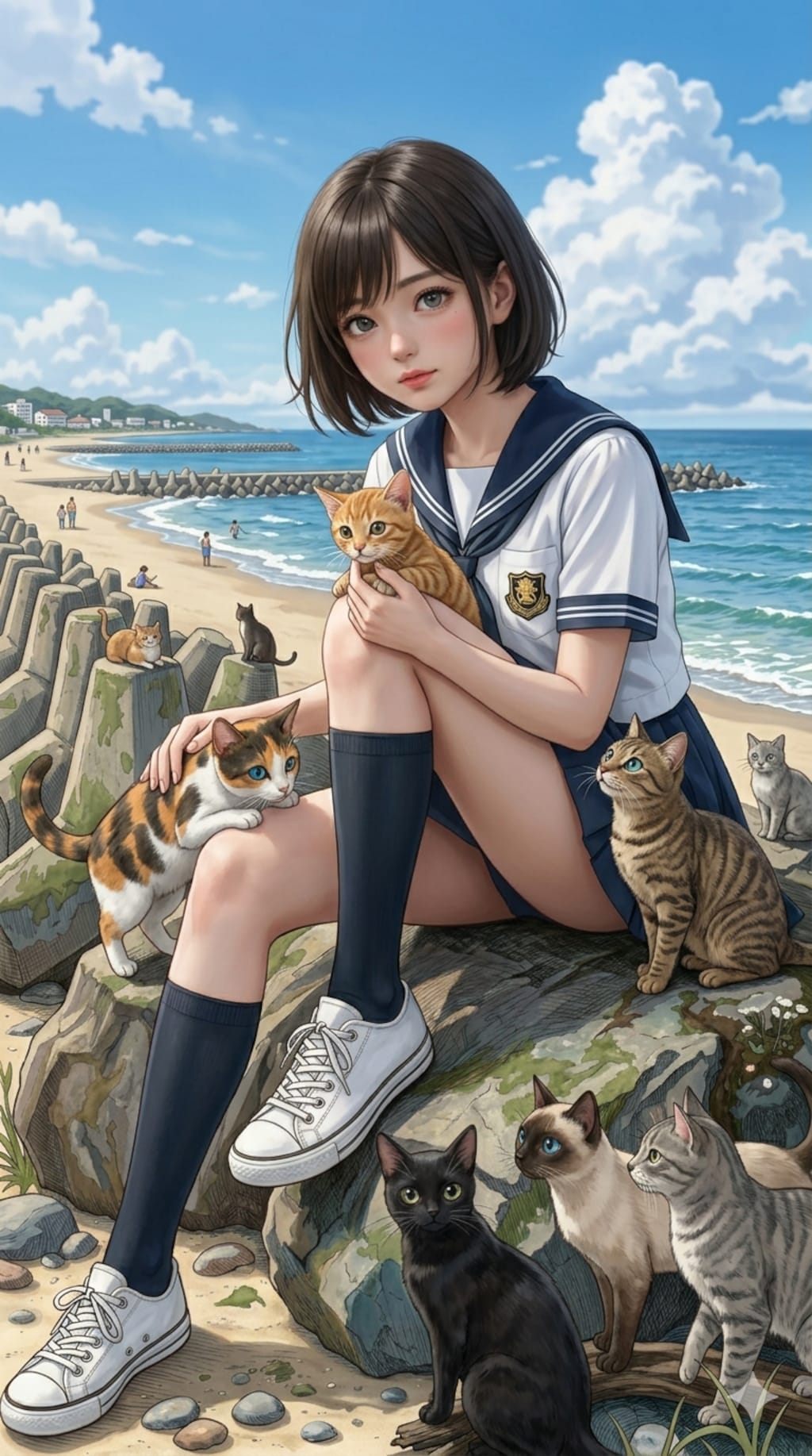 海辺の少女