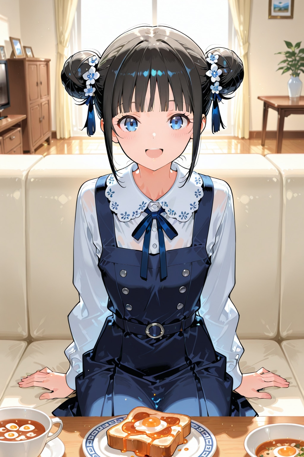 おだんごちゃん🍡✨と朝ごはん🍚✨　2/22 | の人気AIイラスト・グラビア