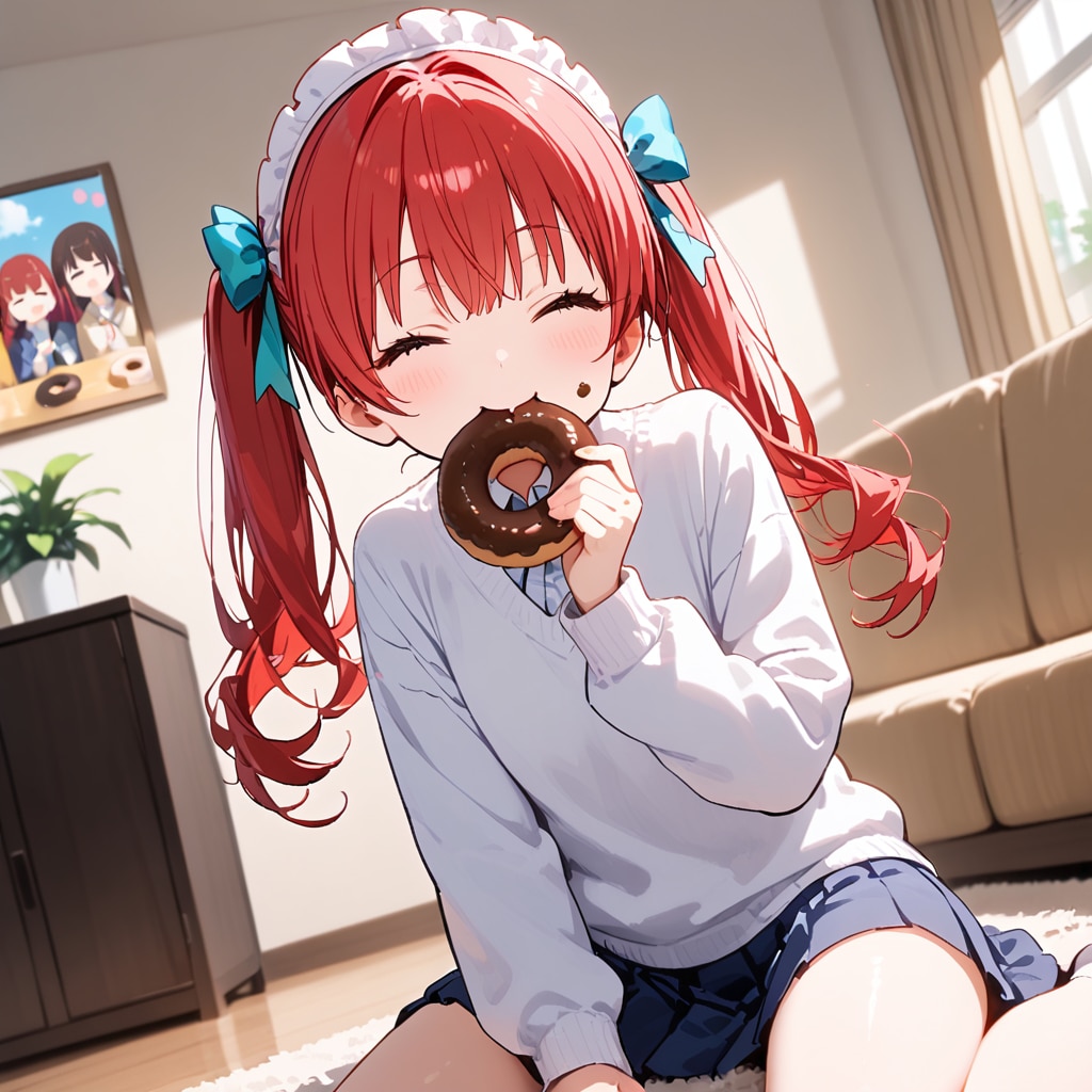 おにーちゃん、どーなつおいしいね！