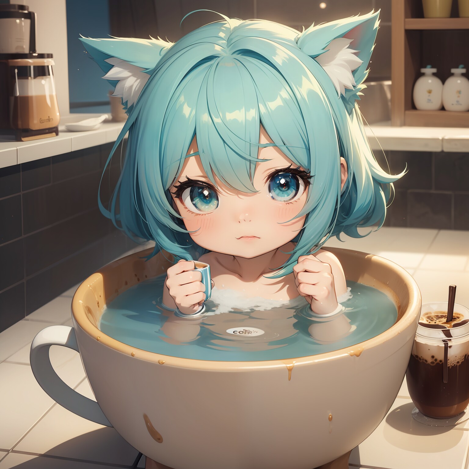 カップでお風呂