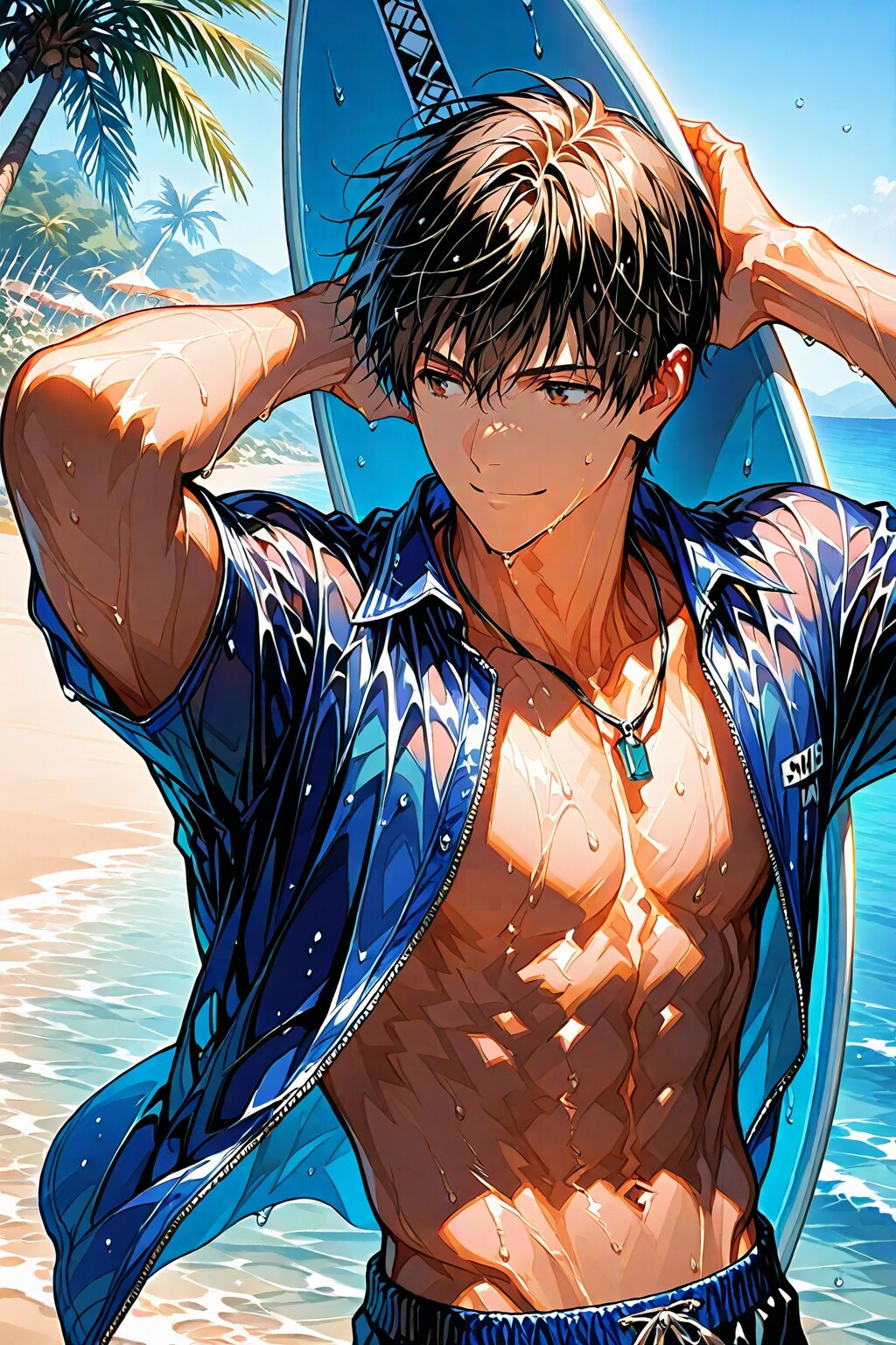 サーファー男子 | の人気AIイラスト・グラビア