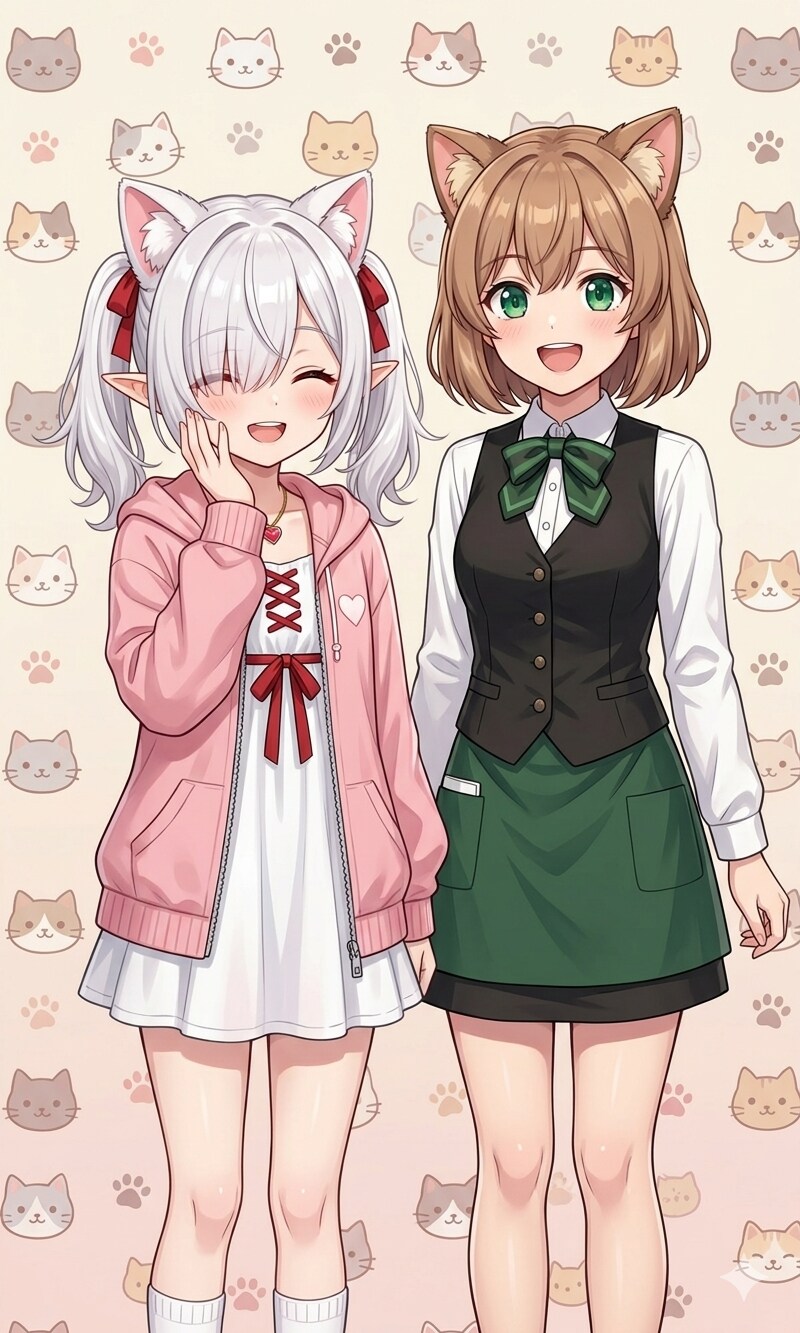 こたつさんのこはるさん達とシロネさん | の人気AIイラスト・グラビア