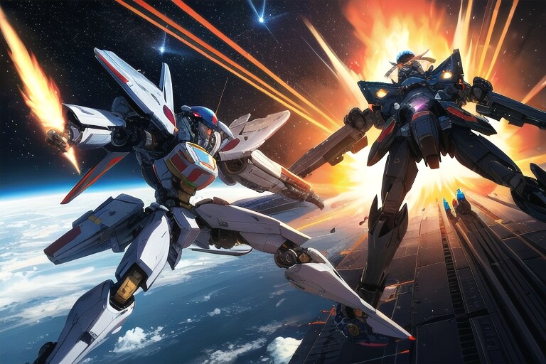 超高速戦においては銃よりも近接武器のほうが役に立つことが多い