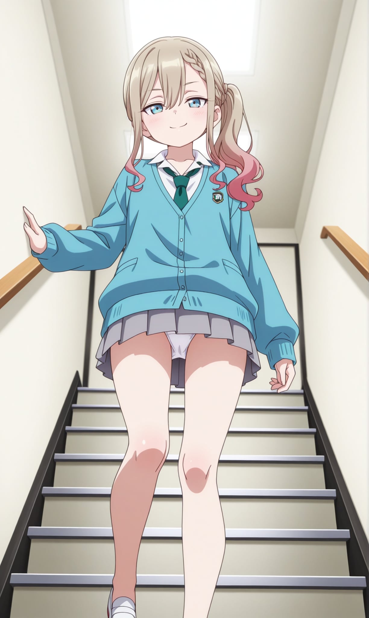 涼風涼【階段ローアングルパンチラ】