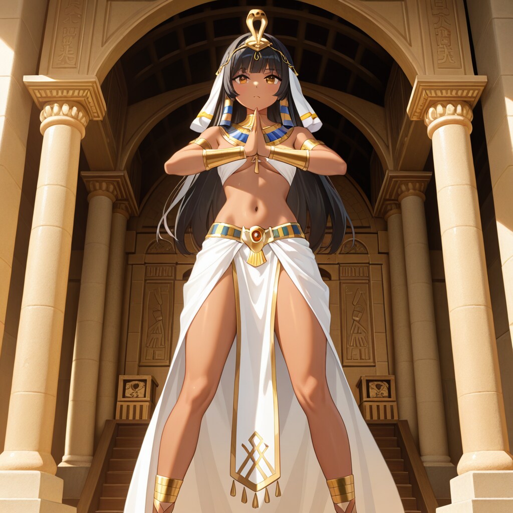 祈りを捧げる娘