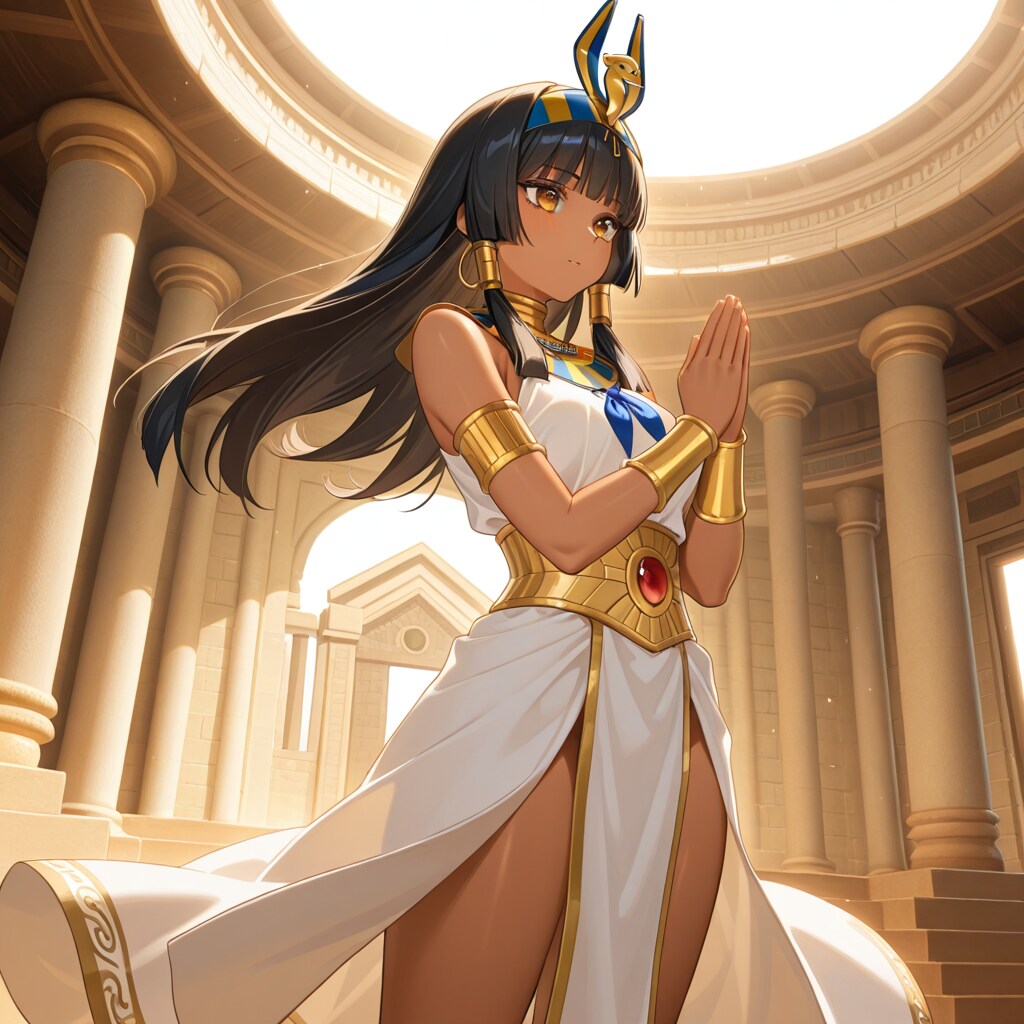 祈りを捧げる娘